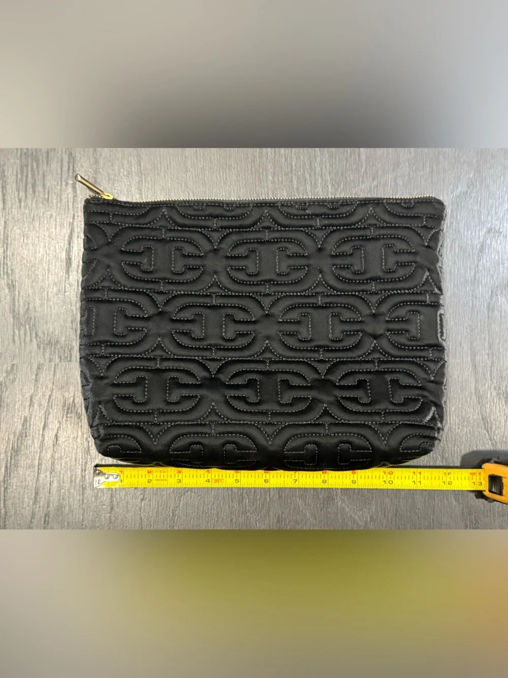 Sam Edelman Ethyl Black Quilted Toiletry Cosmetic Pouch